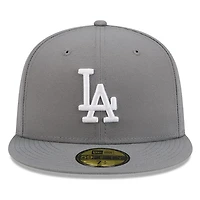 Los Angeles Dodgers Medium Grey Basic New Era 59FIFTY Fitted Hat