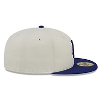 Los Angeles Dodgers Chrome White Two Tone Basic New Era 59FIFTY Fitted Hat