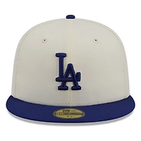 Los Angeles Dodgers Chrome White Two Tone Basic New Era 59FIFTY Fitted Hat