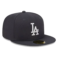 Los Angeles Dodgers Dark Grey Anthracite Basic New Era 59FIFTY Fitted Hat