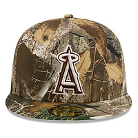 Los Angeles Angels Realtree APX Camo Basic New Era 59FIFTY Fitted Hat
