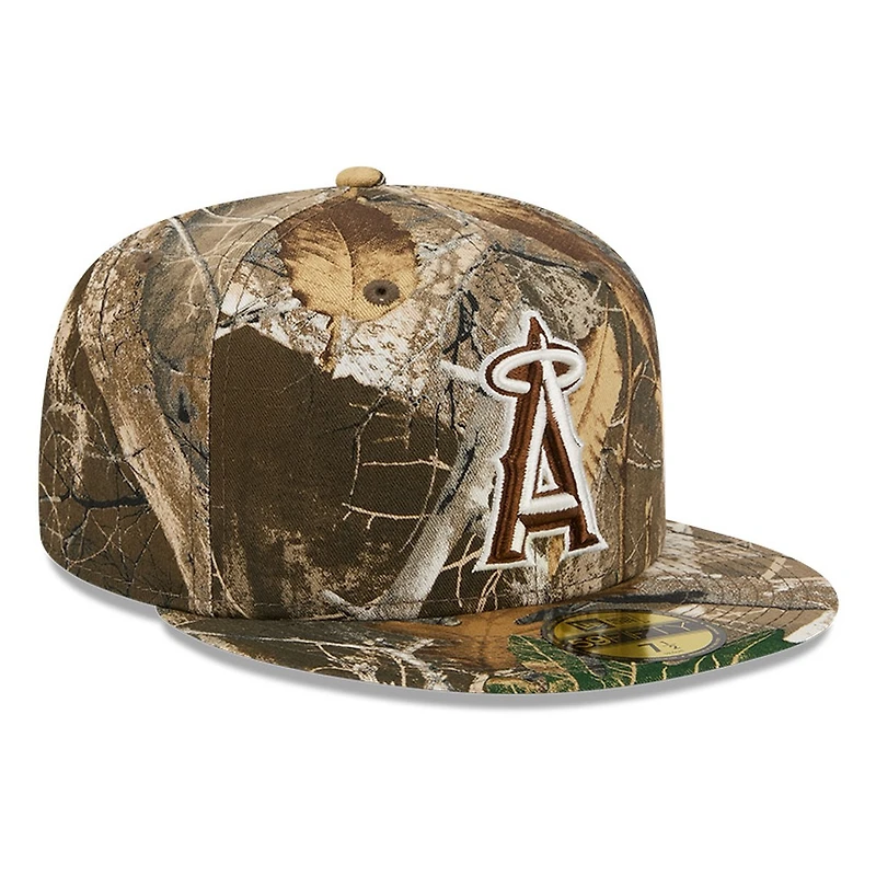 Los Angeles Angels Realtree APX Camo Basic New Era 59FIFTY Fitted Hat