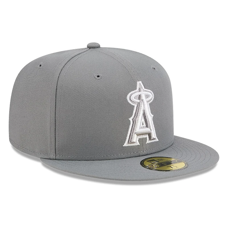 Los Angeles Angels Medium Grey Basic New Era 59FIFTY Fitted Hat