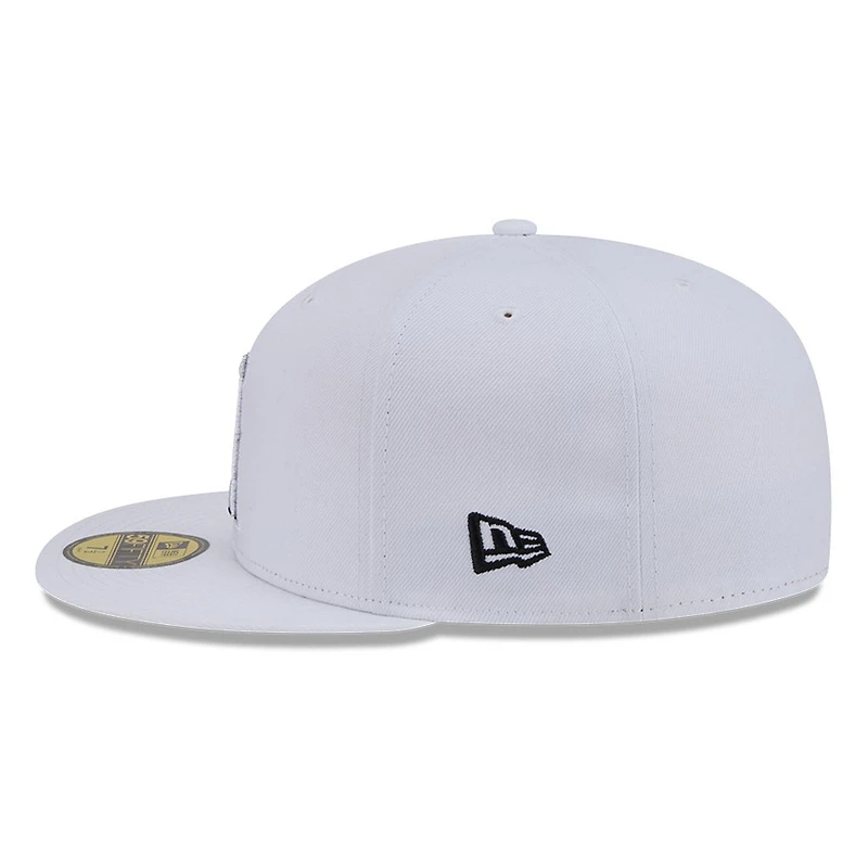 Los Angeles Angels White and Black Basic New Era 59FIFTY Fitted Hat