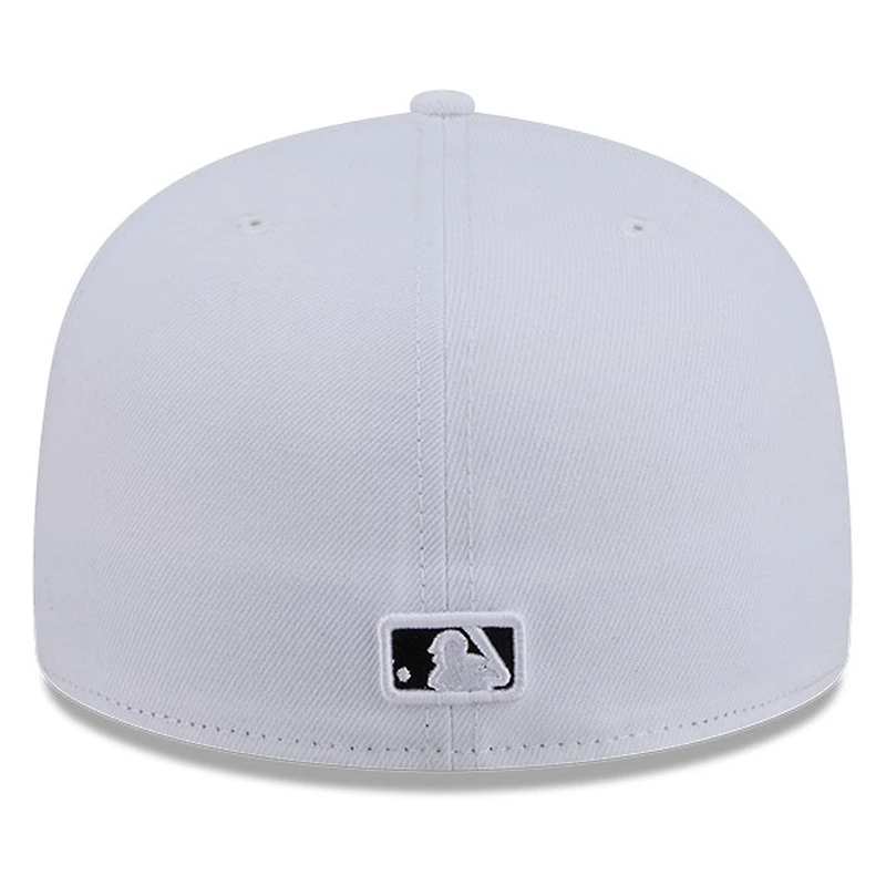 Los Angeles Angels White and Black Basic New Era 59FIFTY Fitted Hat