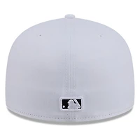 Los Angeles Angels White and Black Basic New Era 59FIFTY Fitted Hat