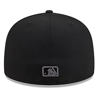 Los Angeles Angels Black and Graphite Basic New Era 59FIFTY Fitted Hat