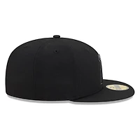 Los Angeles Angels Black and Graphite Basic New Era 59FIFTY Fitted Hat