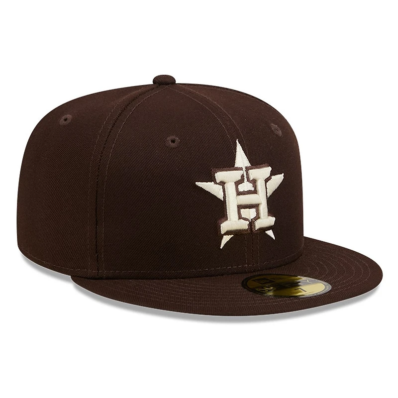 Houston Astros Burntwood Brown Basic New Era 59FIFTY Fitted Hat