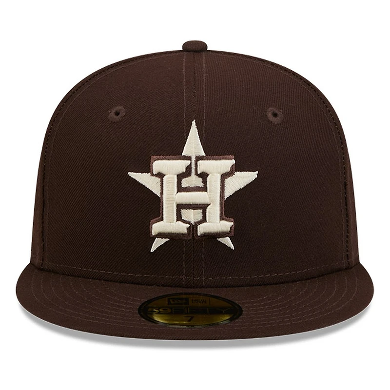 Houston Astros Burntwood Brown Basic New Era 59FIFTY Fitted Hat