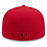Houston Astros Scarlet Red and Black Basic New Era 59FIFTY Fitted Hat
