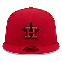 Houston Astros Scarlet Red and Black Basic New Era 59FIFTY Fitted Hat