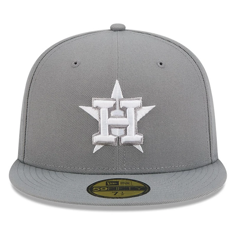 Houston Astros Medium Grey Basic New Era 59FIFTY Fitted Hat
