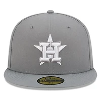 Houston Astros Medium Grey Basic New Era 59FIFTY Fitted Hat