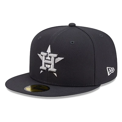 Houston Astros Dark Grey Anthracite Basic New Era 59FIFTY Fitted Hat