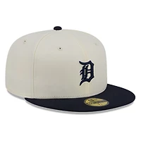 Detroit Tigers Chrome White Two Tone Basic New Era 59FIFTY Fitted Hat