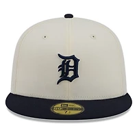Detroit Tigers Chrome White Two Tone Basic New Era 59FIFTY Fitted Hat