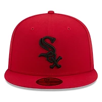 Chicago White Sox Scarlet Red and Black Basic New Era 59FIFTY Fitted Hat