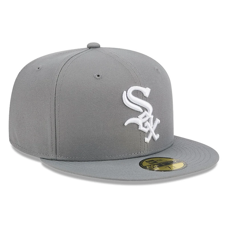 Chicago White Sox Medium Grey Basic New Era 59FIFTY Fitted Hat