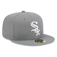 Chicago White Sox Medium Grey Basic New Era 59FIFTY Fitted Hat