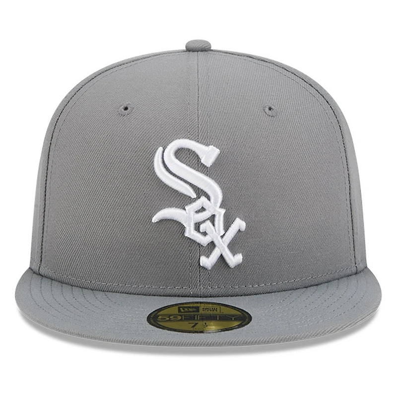 Chicago White Sox Medium Grey Basic New Era 59FIFTY Fitted Hat