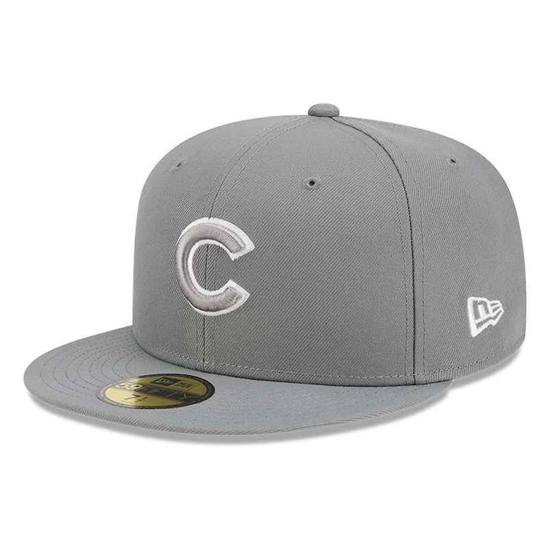 Chicago Cubs Medium Grey Basic New Era 59FIFTY Fitted Hat