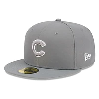 Chicago Cubs Medium Grey Basic New Era 59FIFTY Fitted Hat