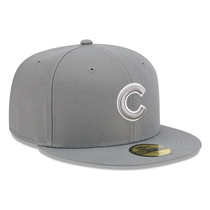 Chicago Cubs Medium Grey Basic New Era 59FIFTY Fitted Hat