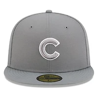 Chicago Cubs Medium Grey Basic New Era 59FIFTY Fitted Hat