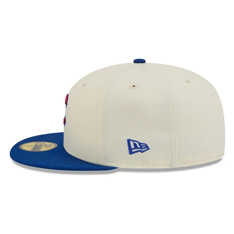 Chicago Cubs Chrome White Two Tone Basic New Era 59FIFTY Fitted Hat