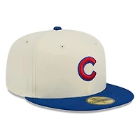 Chicago Cubs Chrome White Two Tone Basic New Era 59FIFTY Fitted Hat