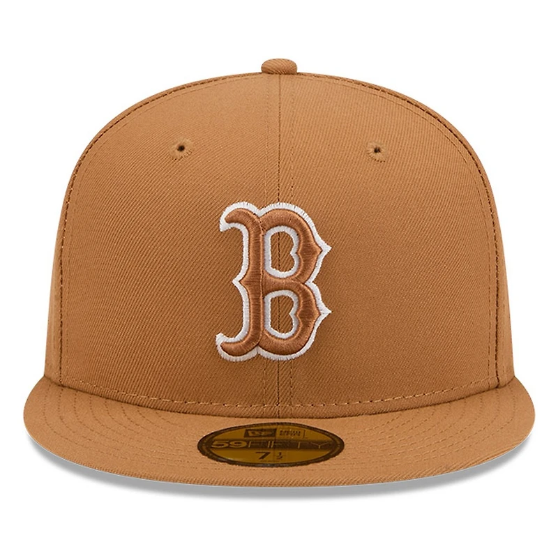 Boston Red Sox Bronze and White Basic New Era 59FIFTY Fitted Hat