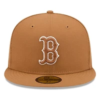 Boston Red Sox Bronze and White Basic New Era 59FIFTY Fitted Hat