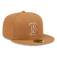 Boston Red Sox Bronze and White Basic New Era 59FIFTY Fitted Hat