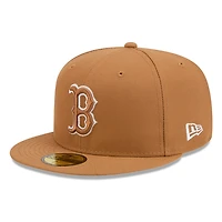 Boston Red Sox Bronze and White Basic New Era 59FIFTY Fitted Hat