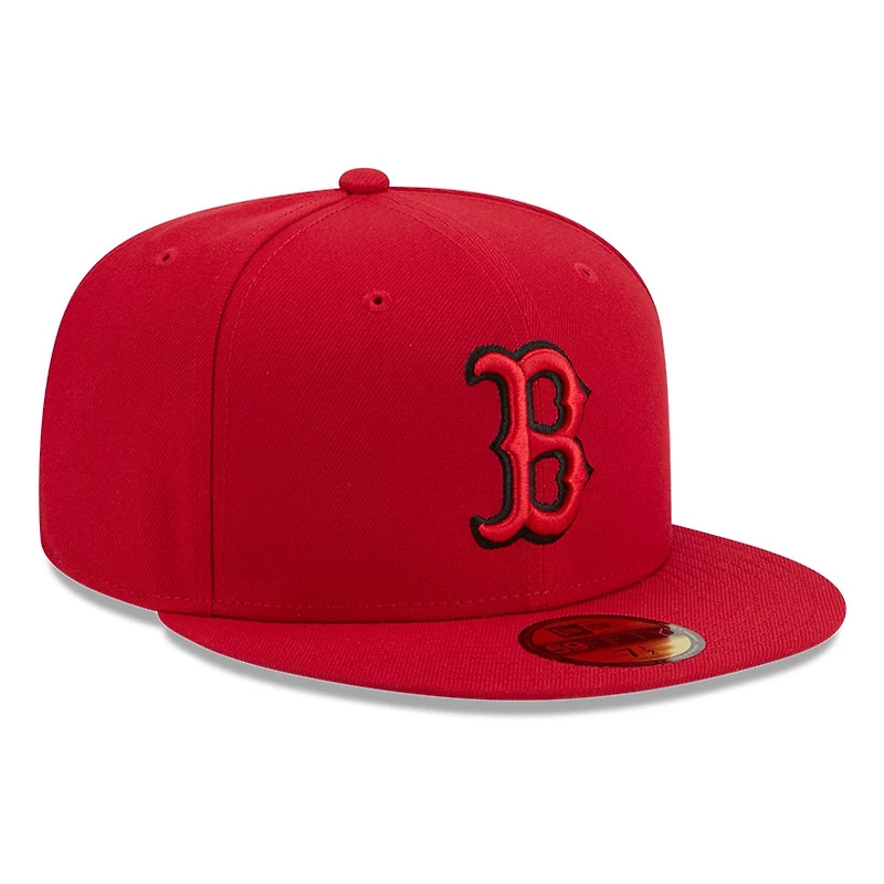 Boston Red Sox Scarlet and Black Basic New Era 59FIFTY Fitted Hat