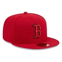 Boston Red Sox Scarlet and Black Basic New Era 59FIFTY Fitted Hat