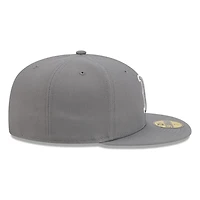 Boston Red Sox Medium Grey Basic New Era 59FIFTY Fitted Hat
