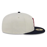 Boston Red Sox Chrome White Two Tone Basic New Era 59FIFTY Fitted Hat