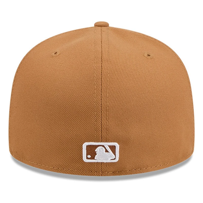 Atlanta Braves Bronze and White Basic New Era 59FIFTY Fitted Hat