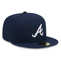 Atlanta Braves Dark Blue Basic New Era 59FIFTY Fitted Hat