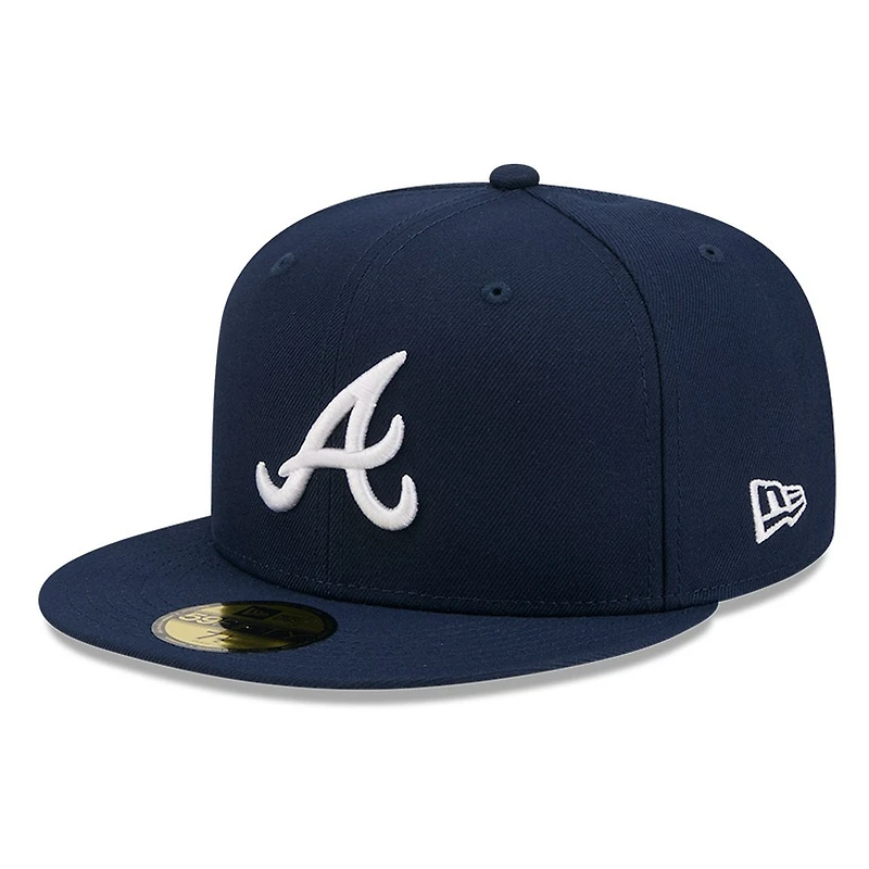 Atlanta Braves Dark Blue Basic New Era 59FIFTY Fitted Hat