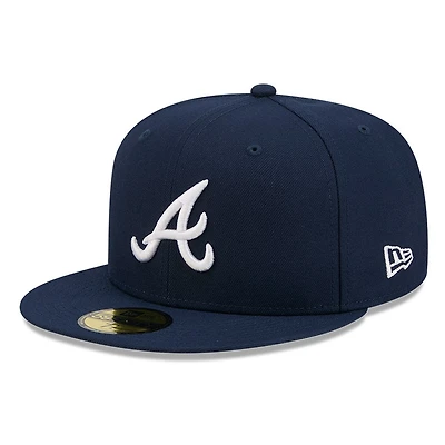 Atlanta Braves Dark Blue Basic New Era 59FIFTY Fitted Hat