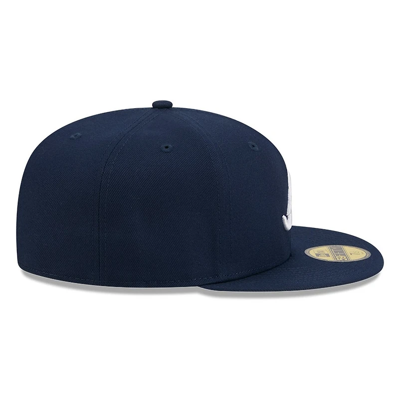 Atlanta Braves Dark Blue Basic New Era 59FIFTY Fitted Hat