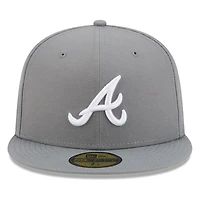 Atlanta Braves Medium Grey Basic New Era 59FIFTY Fitted Hat