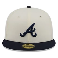 Atlanta Braves Chrome White Two Tone Basic New Era 59FIFTY Fitted Hat