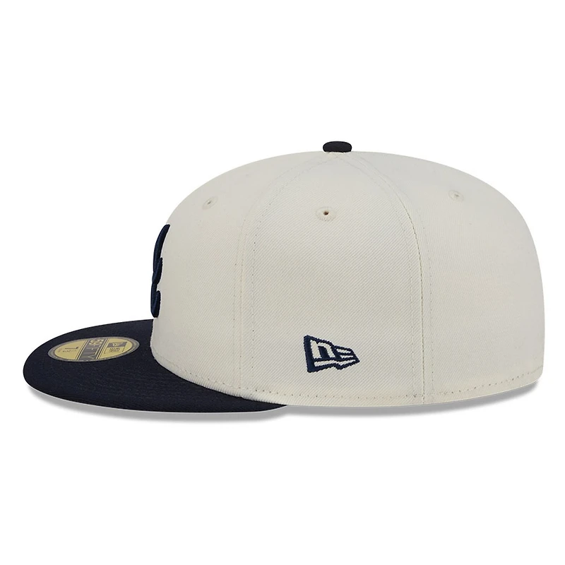 Atlanta Braves Chrome White Two Tone Basic New Era 59FIFTY Fitted Hat