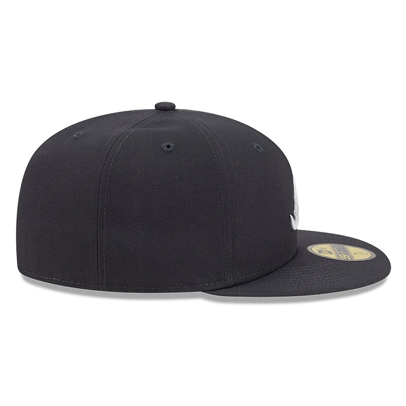 Atlanta Braves Dark Grey Anthracite Basic New Era 59FIFTY Fitted Hat