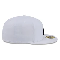 Atlanta Braves White and Black Basic New Era 59FIFTY Fitted Hat