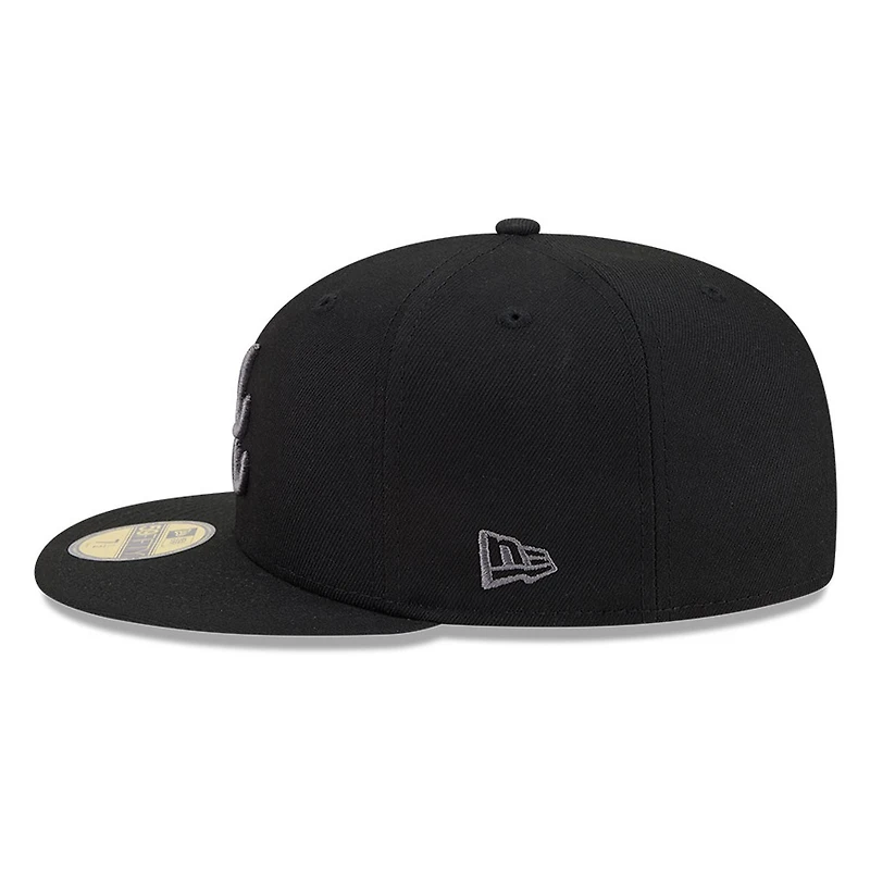 Atlanta Braves Black and Graphite Basic New Era 59FIFTY Fitted Hat